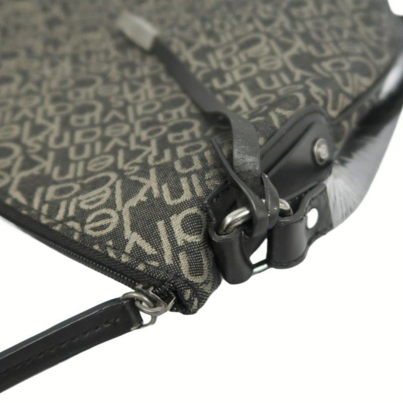 Calvin Klein Black Canvas Crossbody Shoulder Bag with Dust Bag