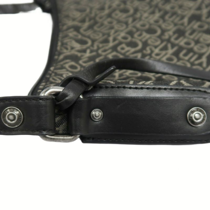 Calvin Klein Black Canvas Crossbody Shoulder Bag with Dust Bag