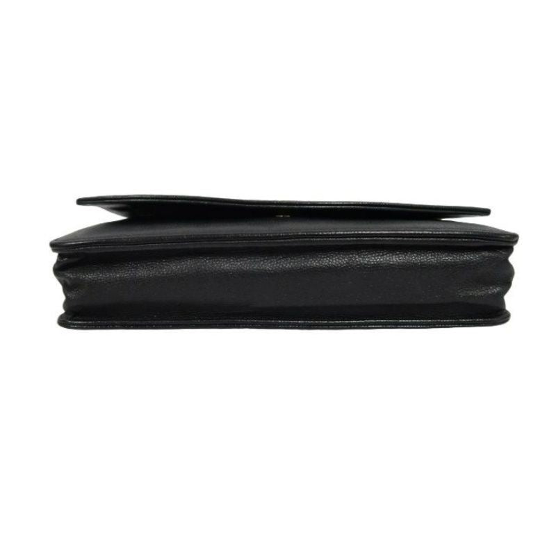 CHANEL Black Caviar Leather WOC Wallet on Chain, Silver Hardware