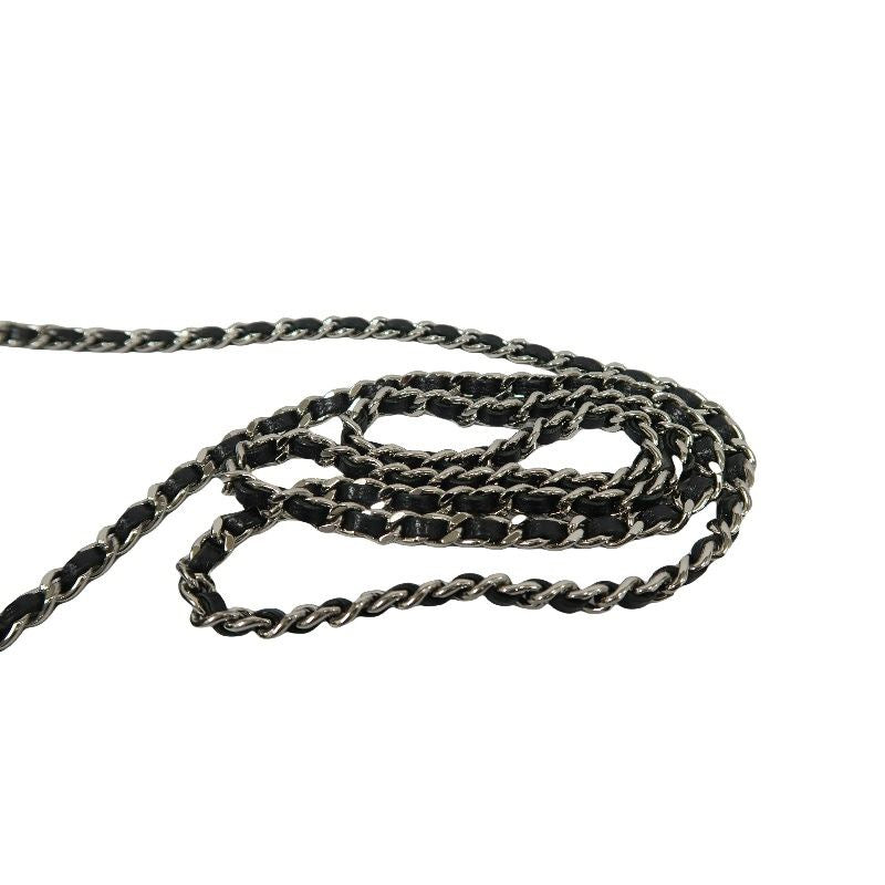 CHANEL Black Caviar Leather WOC Wallet on Chain, Silver Hardware