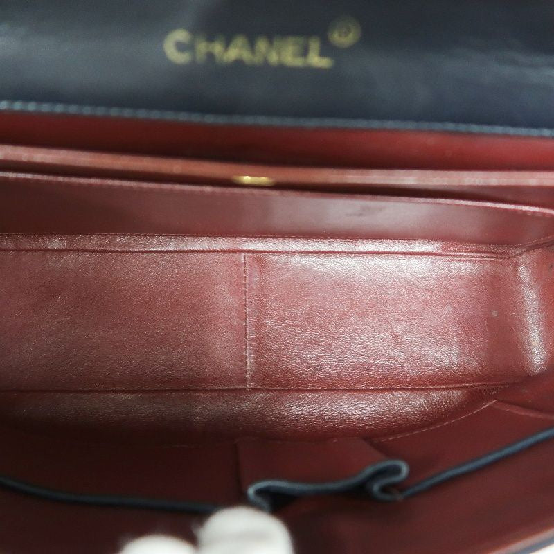 CHANEL Classic Flap Black Lambskin Matelasse Chain Shoulder Bag