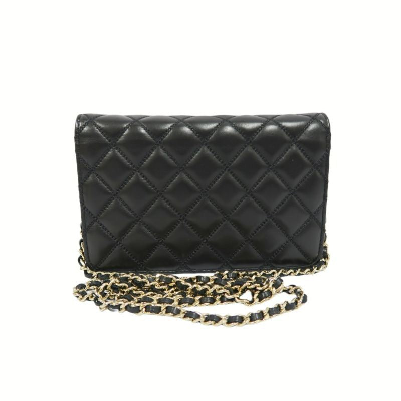 CHANEL Navy x Black Matelasse Chain Shoulder Bag