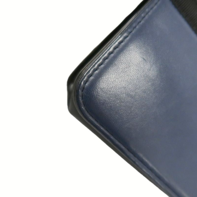 CHANEL Navy x Black Matelasse Chain Shoulder Bag