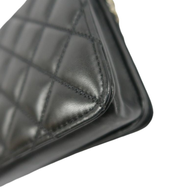 CHANEL Navy x Black Matelasse Chain Shoulder Bag