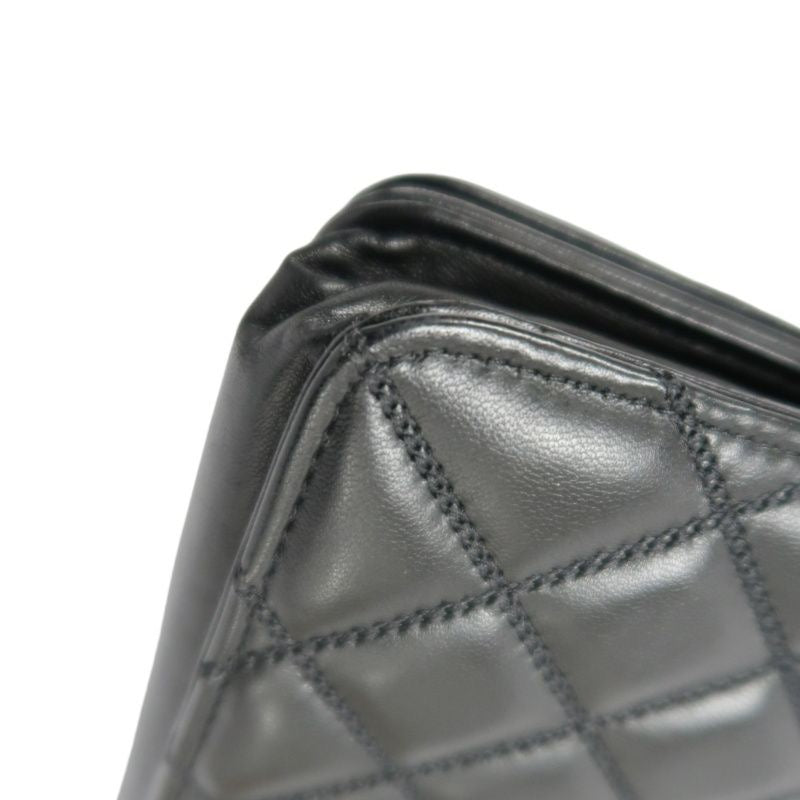 CHANEL Navy x Black Matelasse Chain Shoulder Bag