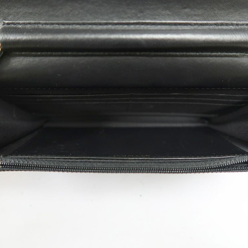 CHANEL Navy x Black Matelasse Chain Shoulder Bag