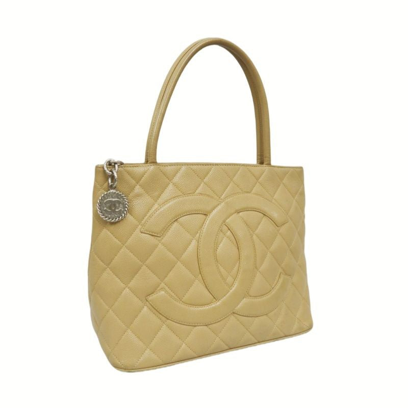 CHANEL Reissue Tote Bag, Beige Caviar Leather, Gold Hardware, with Authenticity Card