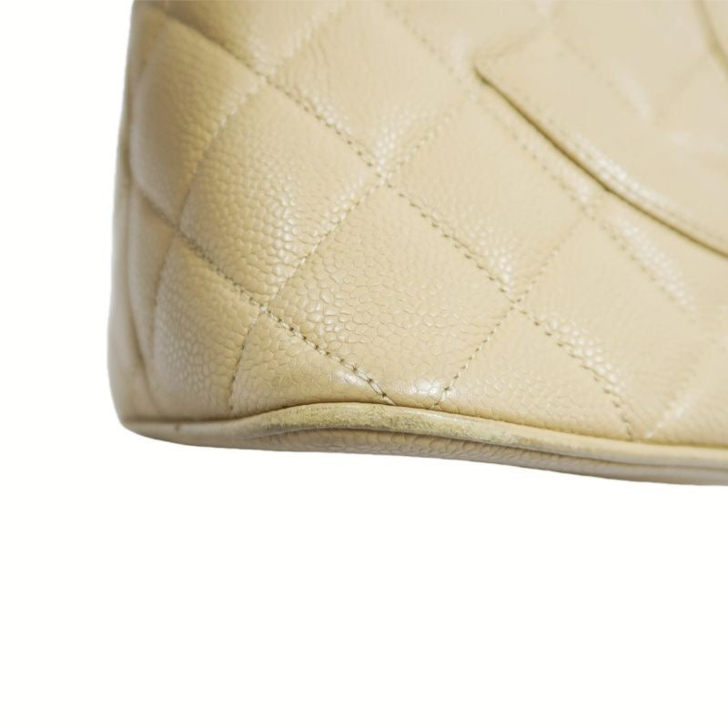 CHANEL Reissue Tote Bag, Beige Caviar Leather, Gold Hardware, with Authenticity Card