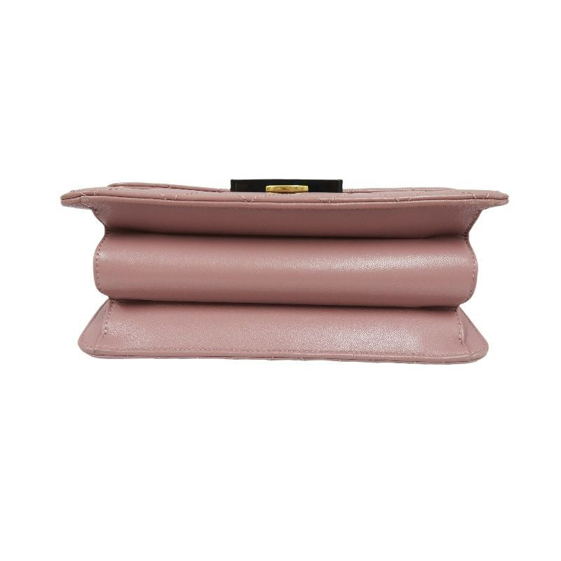 CHANEL Purple Lambskin Matelasse Chain Shoulder Bag