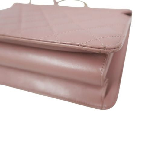 CHANEL Purple Lambskin Matelasse Chain Shoulder Bag