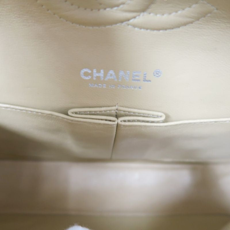 CHANEL Beige Cotton Tweed Classic Flap Bag