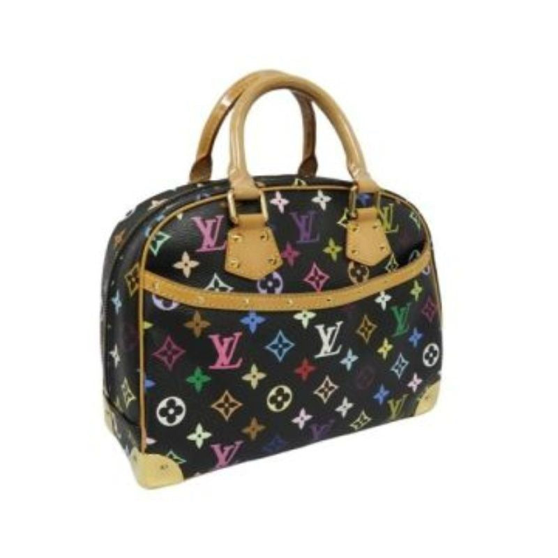 LOUIS VUITTON Black Monogram Multicolore Trouville Bag