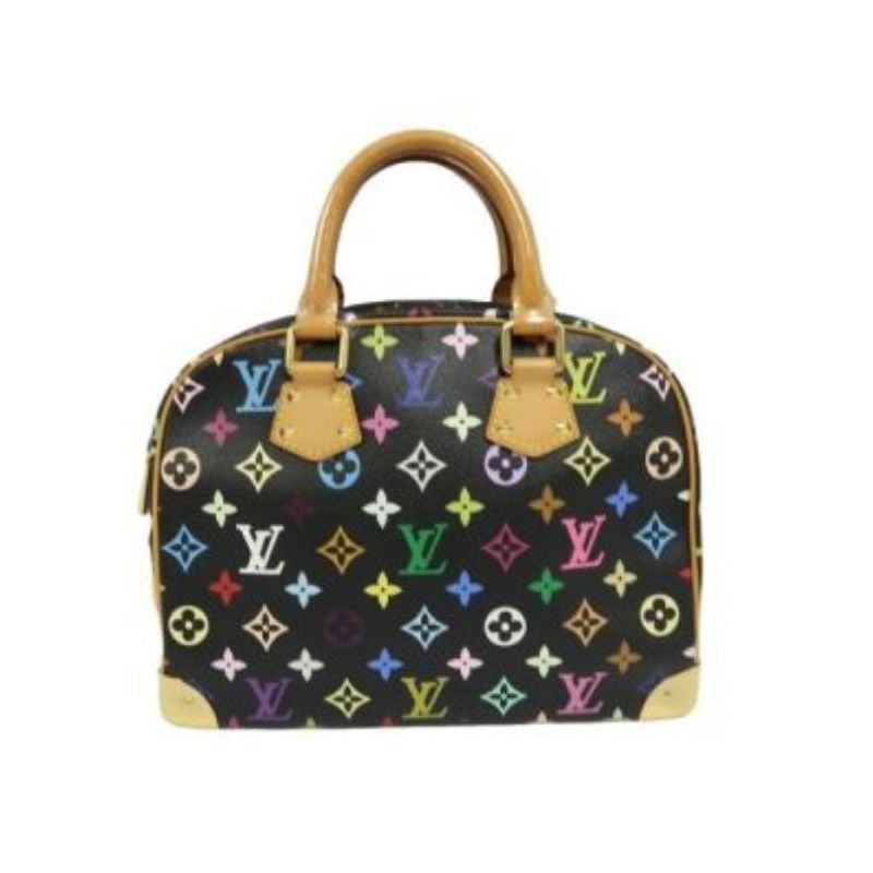 LOUIS VUITTON Black Monogram Multicolore Trouville Bag