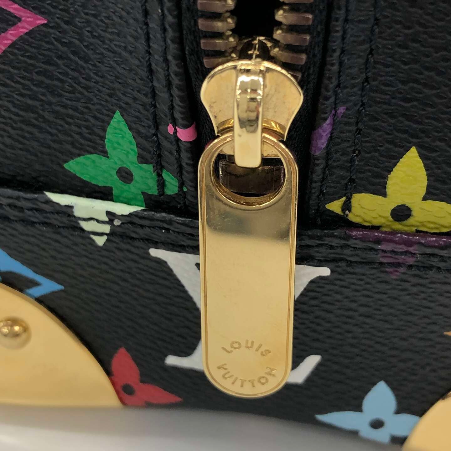 LOUIS VUITTON Black Monogram Multicolore Trouville Bag