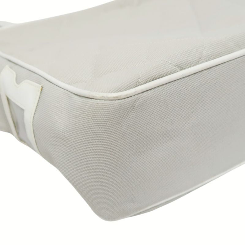 CHANEL Sport Line Light Gray Canvas Shoulder Bag