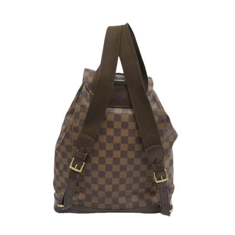 LOUIS VUITTON Damier Ebene Montsouris GM Brown Coated Canvas Backpack