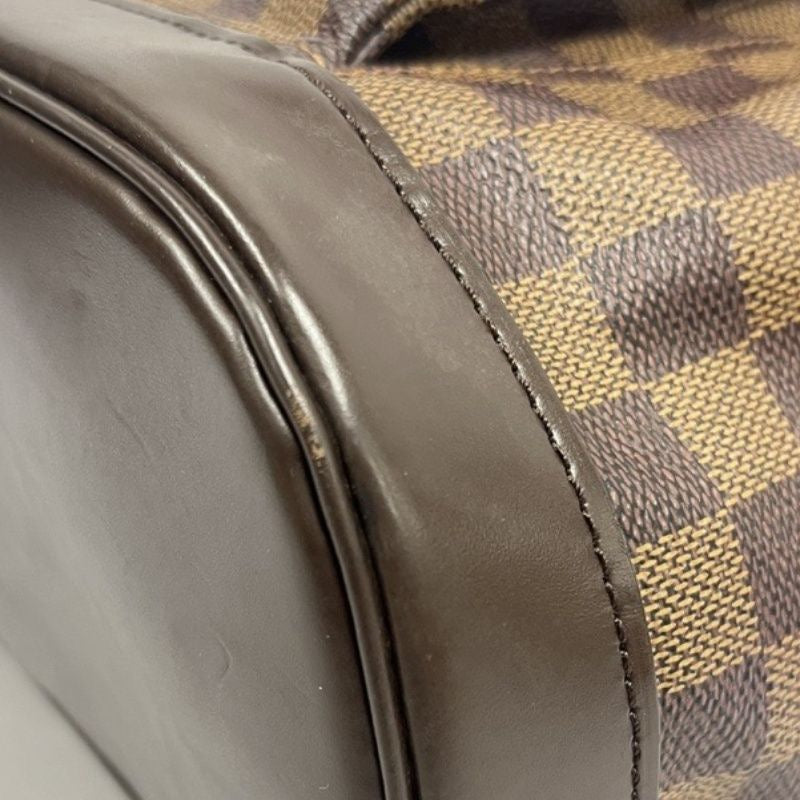 LOUIS VUITTON Damier Ebene Montsouris GM Brown Coated Canvas Backpack