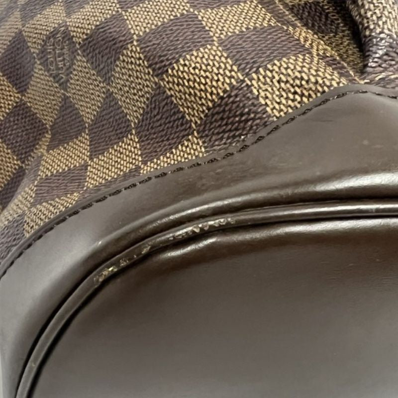 LOUIS VUITTON Damier Ebene Montsouris GM Brown Coated Canvas Backpack