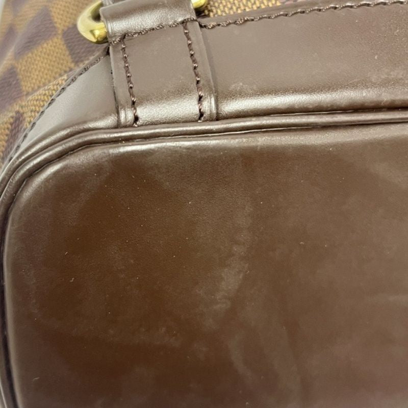 LOUIS VUITTON Damier Ebene Montsouris GM Brown Coated Canvas Backpack