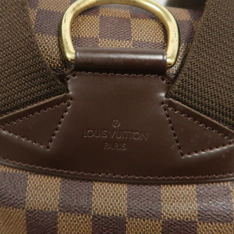 LOUIS VUITTON Damier Ebene Montsouris GM Brown Coated Canvas Backpack