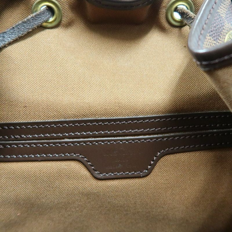 LOUIS VUITTON Damier Ebene Montsouris GM Brown Coated Canvas Backpack