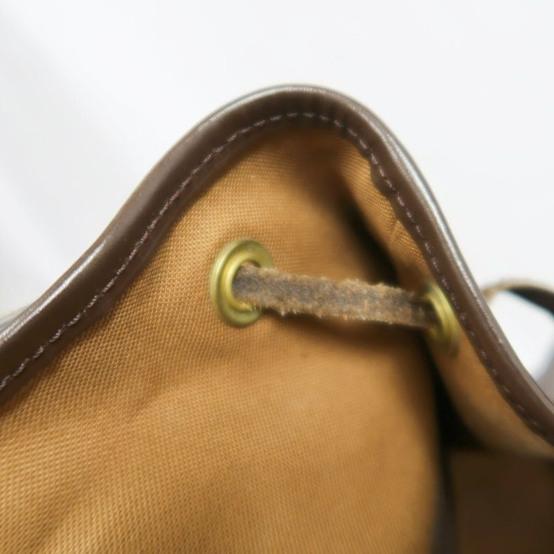 LOUIS VUITTON Damier Ebene Montsouris GM Brown Coated Canvas Backpack