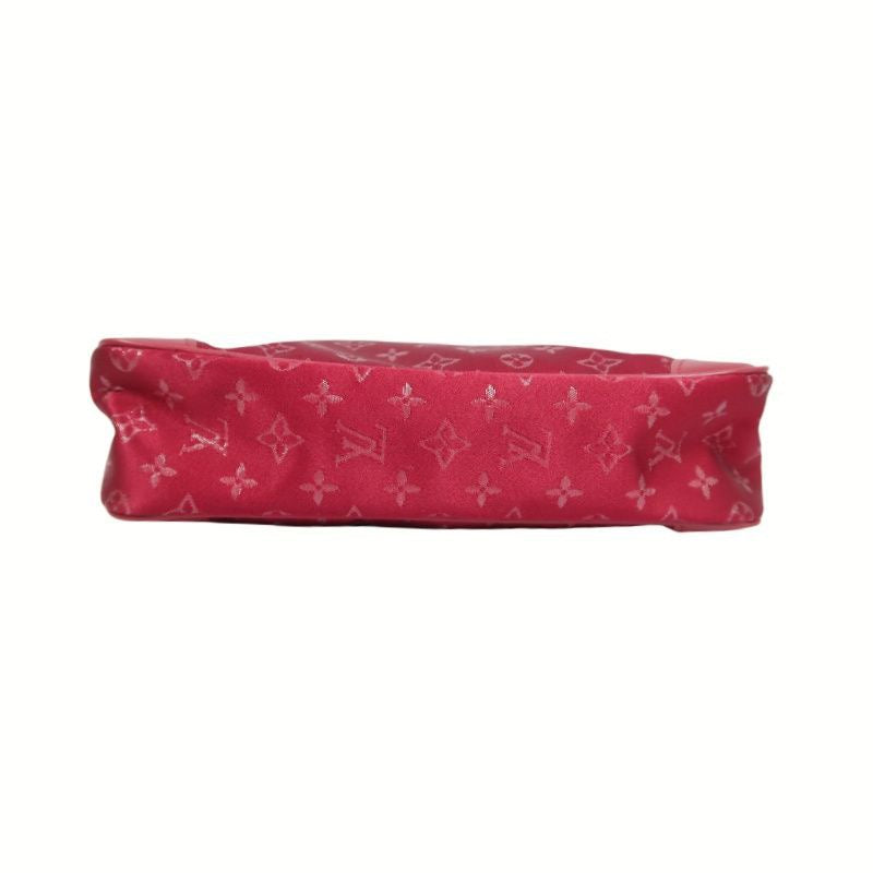 LOUIS VUITTON Little Brownie Red Denim Canvas Shoulder Bag with Horn Accents