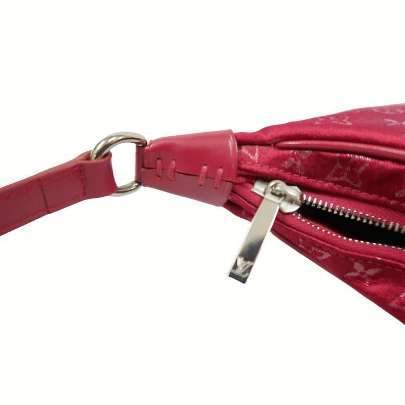 LOUIS VUITTON Little Brownie Red Denim Canvas Shoulder Bag with Horn Accents