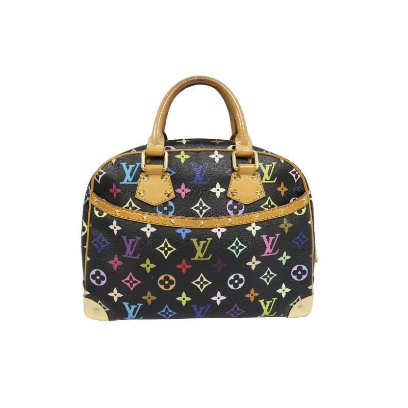 LOUIS VUITTON Multicolore Black Trouville Handbag in Monogram Multicolore Coated Canvas
