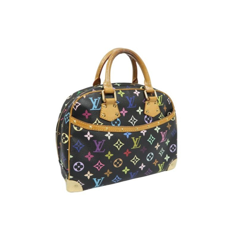 LOUIS VUITTON Multicolore Black Trouville Handbag in Monogram Multicolore Coated Canvas