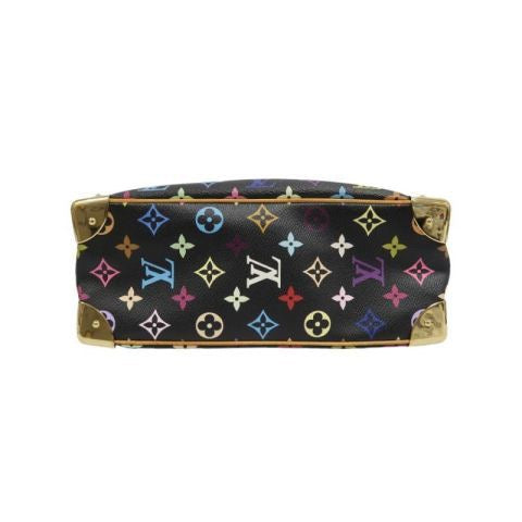 LOUIS VUITTON Multicolore Black Trouville Handbag in Monogram Multicolore Coated Canvas