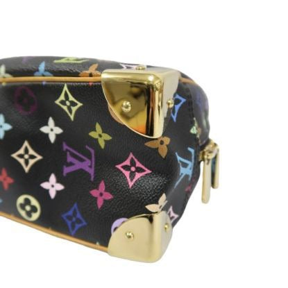 LOUIS VUITTON Multicolore Black Trouville Handbag in Monogram Multicolore Coated Canvas