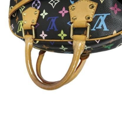 LOUIS VUITTON Multicolore Black Trouville Handbag in Monogram Multicolore Coated Canvas