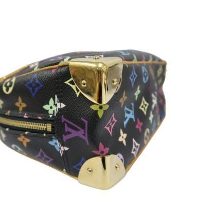 LOUIS VUITTON Multicolore Black Trouville Handbag in Monogram Multicolore Coated Canvas