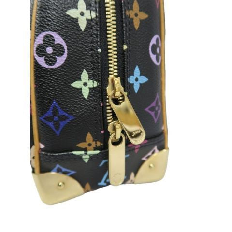 LOUIS VUITTON Multicolore Black Trouville Handbag in Monogram Multicolore Coated Canvas