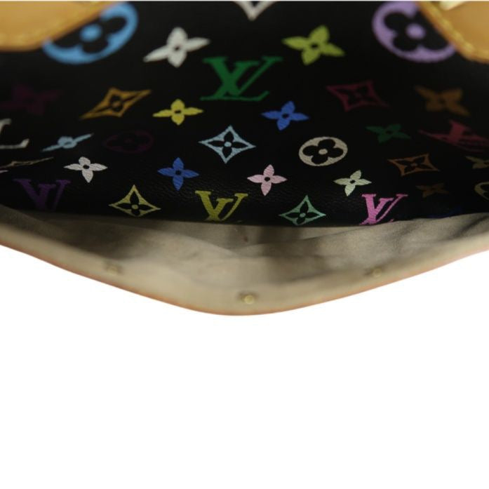 LOUIS VUITTON Multicolore Black Trouville Handbag in Monogram Multicolore Coated Canvas