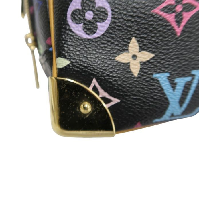LOUIS VUITTON Multicolore Black Trouville Handbag in Monogram Multicolore Coated Canvas
