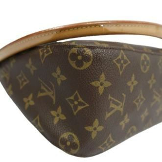 LOUIS VUITTON Monogram Looping MM Brown Coated Canvas Handbag & Shoulder Bag