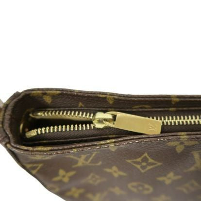 LOUIS VUITTON Monogram Looping MM Brown Coated Canvas Handbag & Shoulder Bag