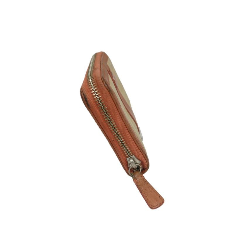 COACH Beige & Pink Signature PVC Wallet