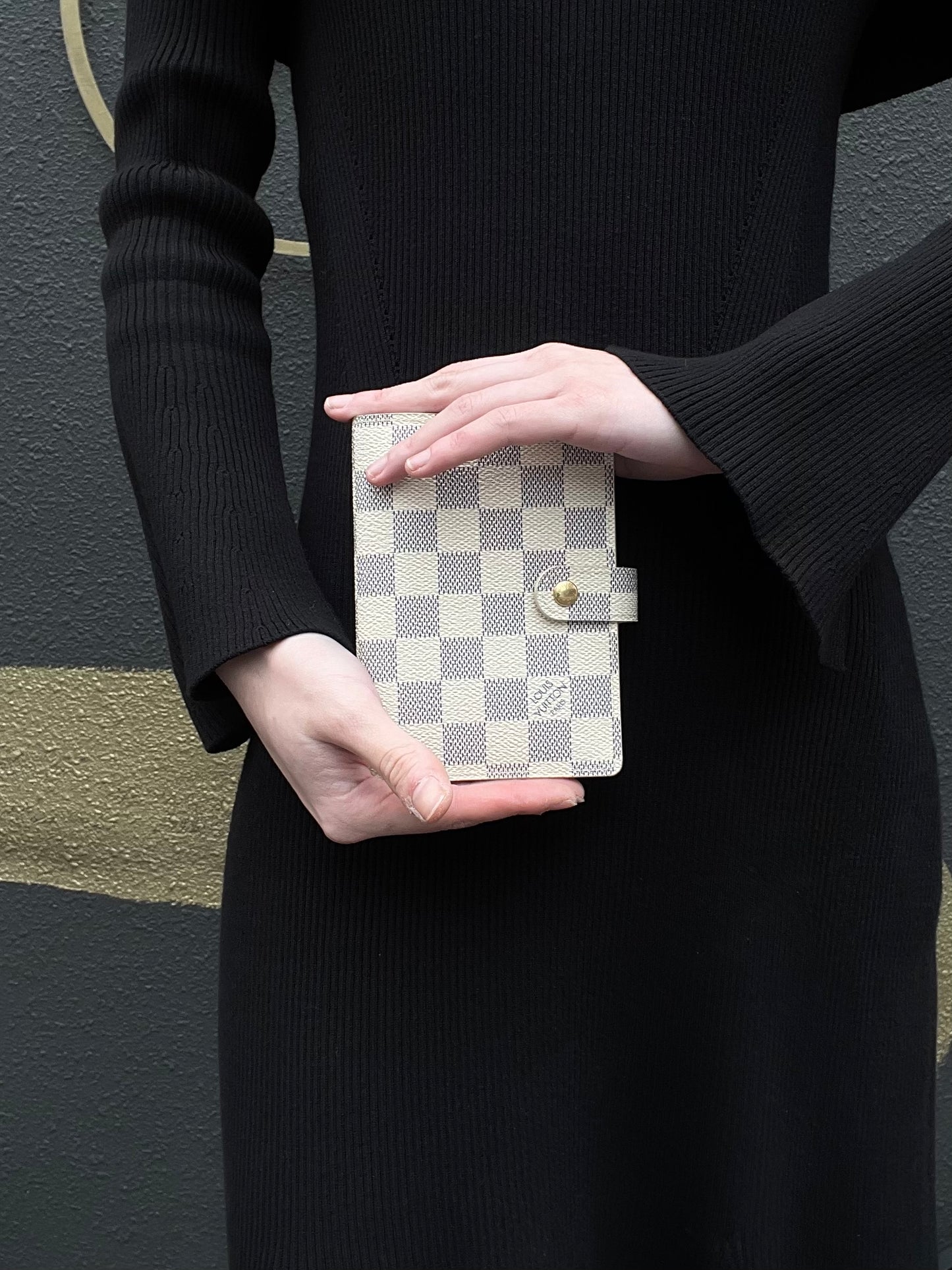 LOUIS VUITTON Damier Azur Agenda PM White Notebook Cover