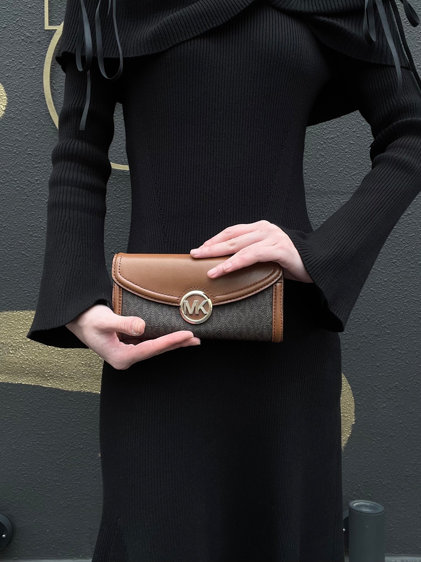 MICHAEL KORS Brown Signature PVC Wallet