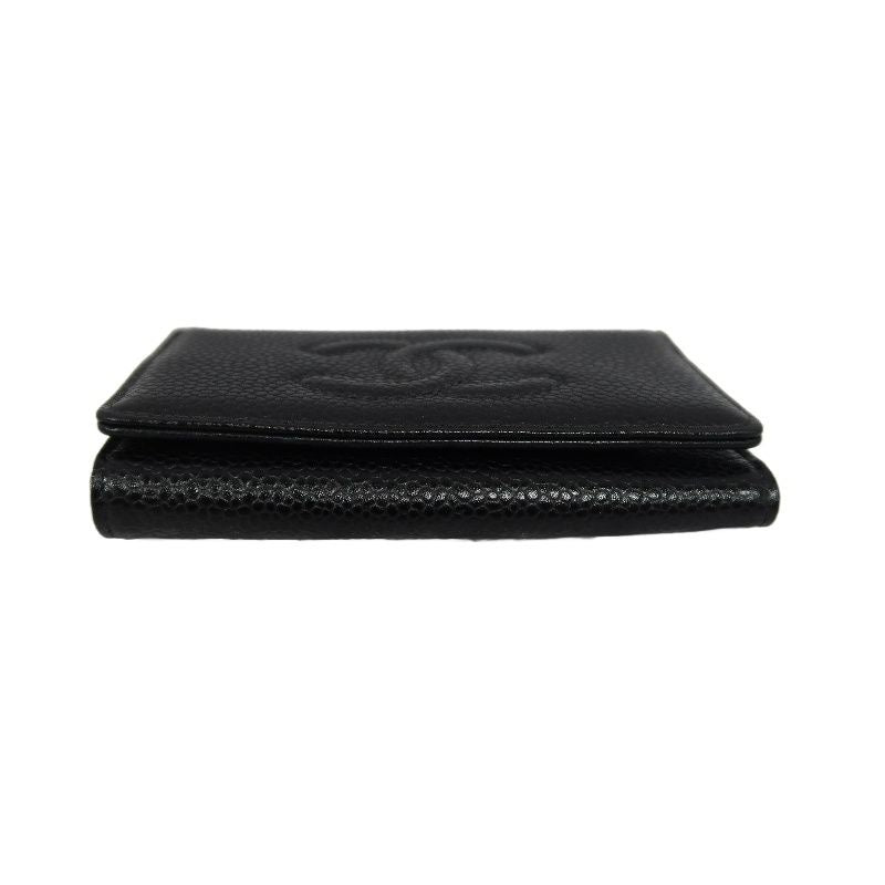 CHANEL Black Caviar Leather Key Case, Full Set with Box & Authenticity Card