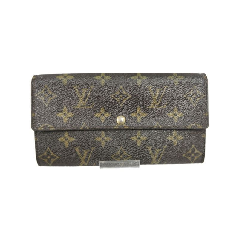 LOUIS VUITTON Monogram Brown Coated Canvas Long Wallet