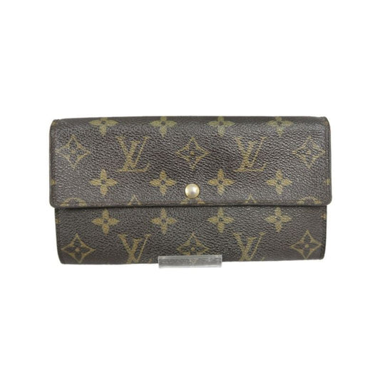 LOUIS VUITTON Monogram Brown Coated Canvas Long Wallet
