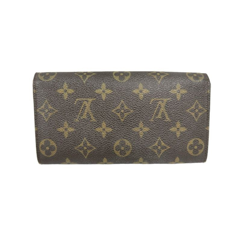 LOUIS VUITTON Monogram Brown Coated Canvas Long Wallet