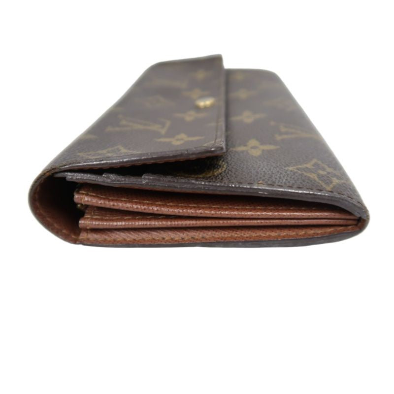 LOUIS VUITTON Monogram Brown Coated Canvas Long Wallet