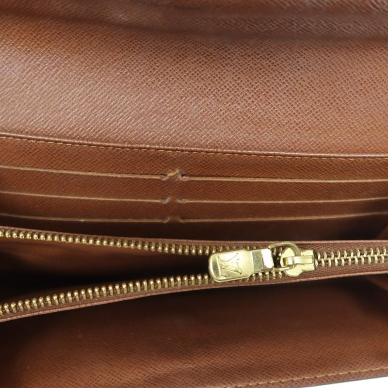 LOUIS VUITTON Monogram Brown Coated Canvas Long Wallet