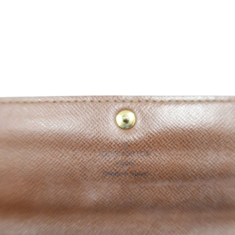 LOUIS VUITTON Monogram Brown Coated Canvas Long Wallet