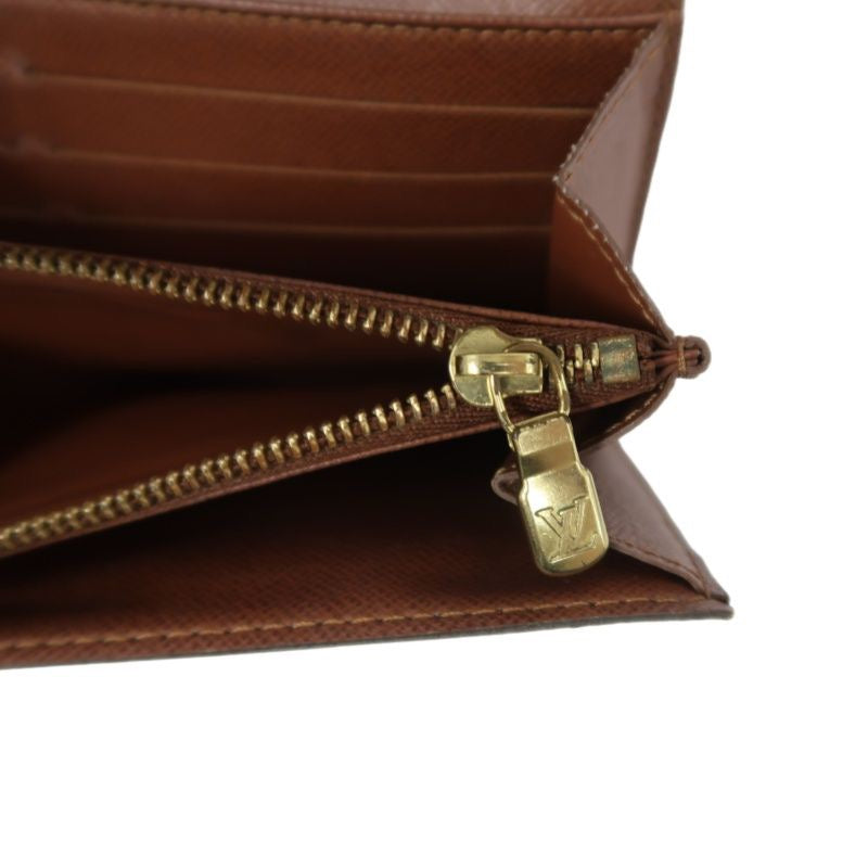 LOUIS VUITTON Monogram Brown Coated Canvas Long Wallet